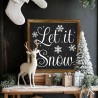 Dekoratives Holzschild, Weihnachtsschild, Winterschild - Let It Snow