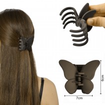 Haarkralle, Haarklammer Schmetterling Braun