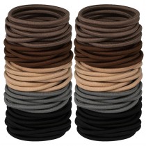 50 Stück elastische Haargummis Multicolor