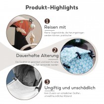 Swaddle Clips, Kinderwagen Klammern 2 Stück Grau