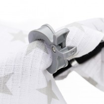 Swaddle Clips, Kinderwagen Klammern 2 Stück Weiss