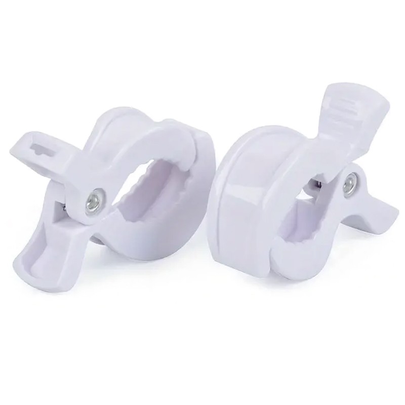 Swaddle Clips, Kinderwagen Klammern 2 Stück Weiss