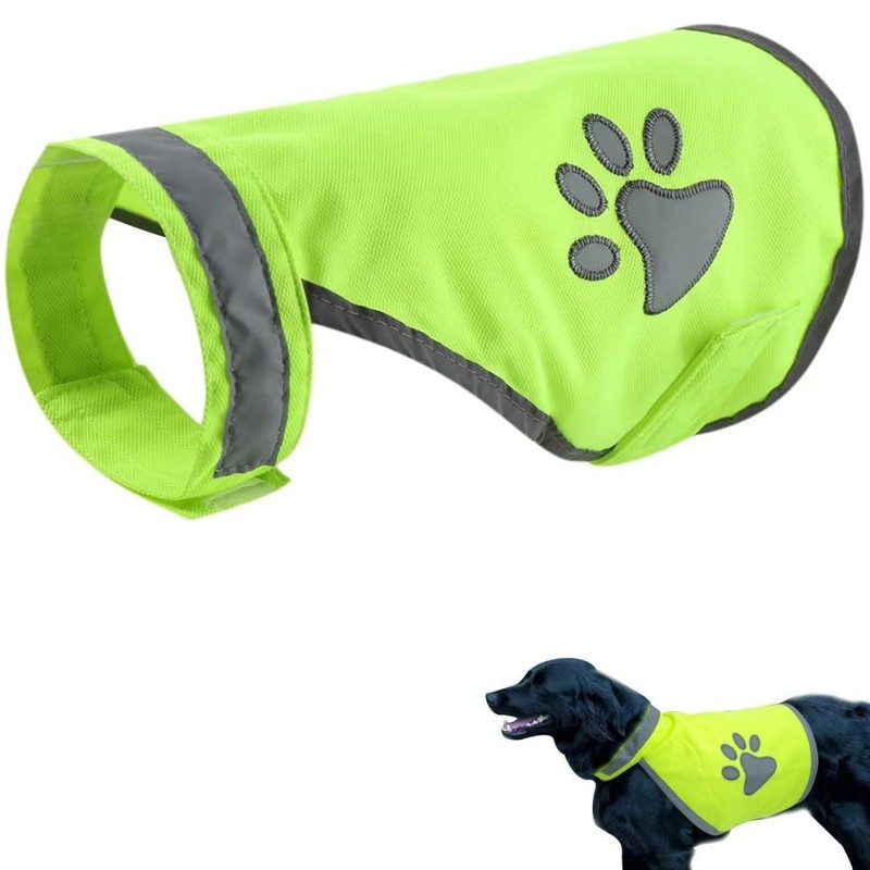 Hochsichtbare Reflektierende Hundeweste, Sicherheitsweste für Hunde - Grösse S