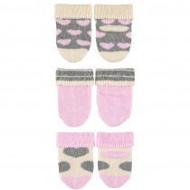 Sterntaler Erstlingssöckchen 3er-Pack 0-4 Monate Herz Rosa