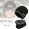 Warme Kinder Mütze Beanie mit Schal Black