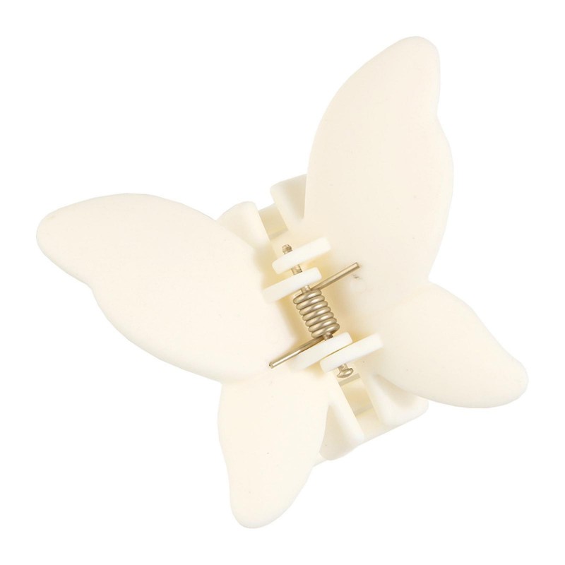 Haarkralle, Haarklammer Schmetterling Cremeweiss