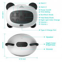Digitaler Kinderwecker, Schlaftrainer Panda