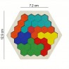 Hexagon Holzpuzzles 10-teilig