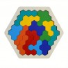 Hexagon Holzpuzzles 14-teilig