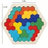 Hexagon Holzpuzzles 14-teilig