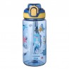 Kinder Trinkflasche, Wasserflasche mit Strohhalm Whale Blau