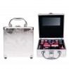 Casuelle Alu-Kosmetikkoffer Mini Silber Struktur