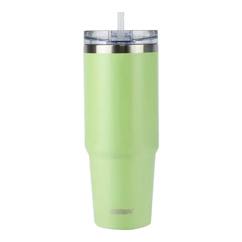Edelstahl Vakuum Thermobecher, Kaffeebecher, Auto-Tumbler-Becher, 890ml Matcha Grün
