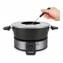 Cloer elektrisches Fondue-Set mit farblich markierten Gabeln für 8 Personen