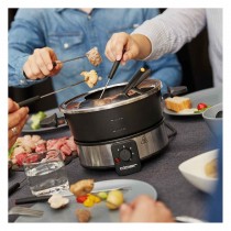 Cloer elektrisches Fondue-Set mit farblich markierten Gabeln für 8 Personen