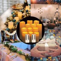 24 Stück Flammenlose LED Kerzen mit Fernbedienung und Timer Funktion