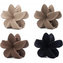 4 Stück Haarklammern Blumen Braun