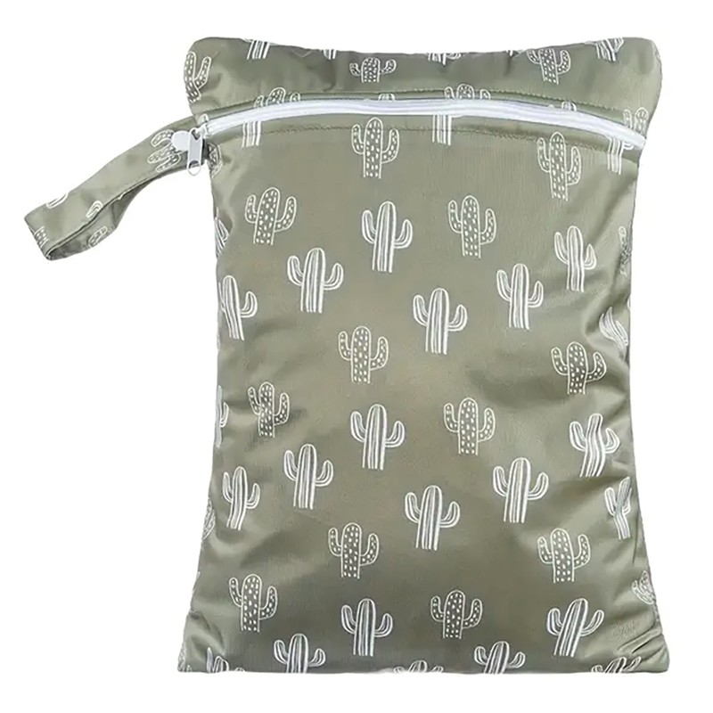 Wetbag Windeltasche 35x26cm Green Kaktus
