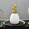 Ananas Dekoration Weiss Gold 23cm