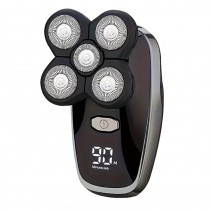 Elektrorasierer mit 5 flexiblen Klingen und LED-Display Silber