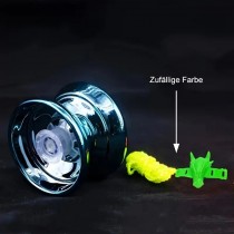 YoYo Metallic poliert mit Kugellager und Zubehör Blau