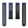 Pure Silikon Uhrenarmband mit magnetischer Faltschliesse 22mm Blau Schwarz