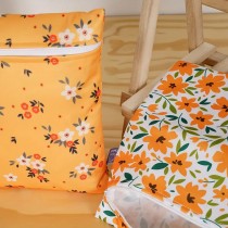 2 Stück Wetbag Windeltasche Set 19x25 cm Spring Flowers