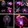 Magische Plasmakugel Plasma Ball, Berührungsempfindliche Blitzkugel