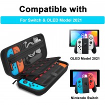 Nintendo Switch-Schutzhülle, Nintendo Switch Case, Tragetasche aus hartem Material Schwarz