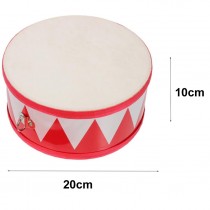 Kindertrommel mit verstellbarem Riemen und 2 Drumsticks Rot