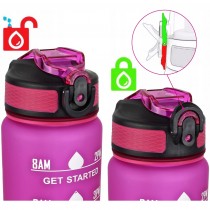 Trinkflasche auslaufsicher mit 1000 ml Pink Rosa