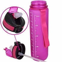 Trinkflasche auslaufsicher mit 1000 ml Pink Rosa