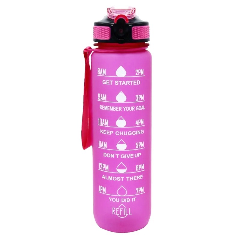 Trinkflasche auslaufsicher mit 1000 ml Pink Rosa
