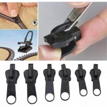 6 Stück Ersatz-Reissverschlussschiebe, Reissverschluss Ersatz Zipper, Reparaturset für Reissverschlüsse in 3 Grössen Schwarz