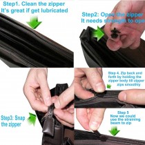 6 Stück Ersatz-Reissverschlussschiebe, Reissverschluss Ersatz Zipper, Reparaturset für Reissverschlüsse in 3 Grössen Schwarz