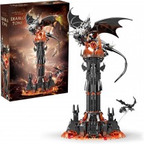 Film-Inspiriertes Schwarzes Turm-Baukasten-Set - Perfekt für Fans von Herr der Ringe