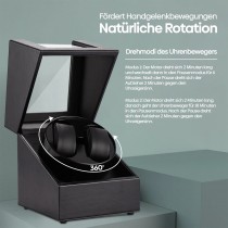 Uhrenbeweger für 2 Uhren, Watchwinder Black