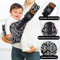 Babytrage, Tragetuch schwarz, weiss
