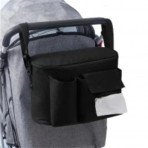 Kinderwagen Organizer, Kinderwagentasche Schwarz