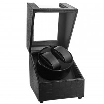 Uhrenbeweger für 2 Uhren, Watchwinder Krokodilmuster