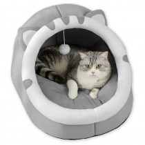 Flauschiges Katzenbett, Katzenhaus mit hängenden Spielball
