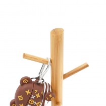 Glückskatze mit Holz Aufbewahrungstablett, Schlüsselhalter-Statue