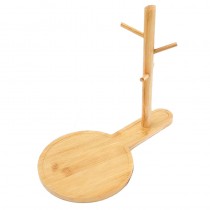 Glückskatze mit Holz Aufbewahrungstablett, Schlüsselhalter-Statue