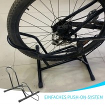 Freistehender Boden Fahrradständer, Fahrradhalter für Vorderrad oder Hinterrad