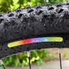20 Stück Regenbogen Reflektierende Radreflektoren, Reflektierende Streifen für Fahrräder