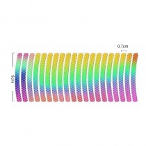 20 Stück Regenbogen Reflektierende Radreflektoren, Reflektierende Streifen für Fahrräder