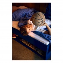 Flexa Grow Bett mit Regal, 120x200 cm Sapphire Blue