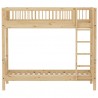 Flexa CLASSIC RAW Etagenbett mit Sprossen und gerader Leiter, 90x200 cm, Kiefernholz Natur