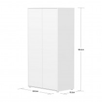 Flexa SAGA Kleiderschrank mit 2 Türen Weiss