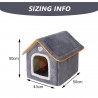 Gemütliches Katzenbett, Katzenhaus, Hundebett, Hundehütte XL Grau